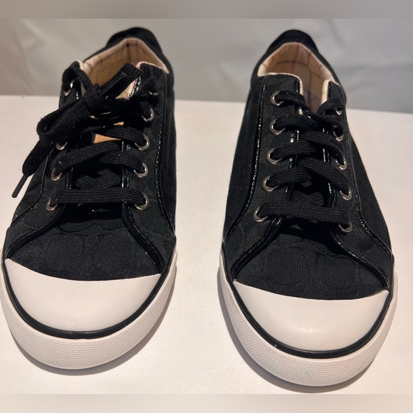 Women’s Coach Sneakers Barrett, Black signature Logo, Size 9B - Picture 6 of 11
